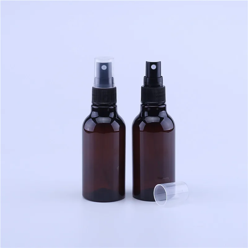 10pcs 100ml Empty Amber Plastic PET Spray Bottles Travel Perfume & Disinfectant Atomizer Bottles