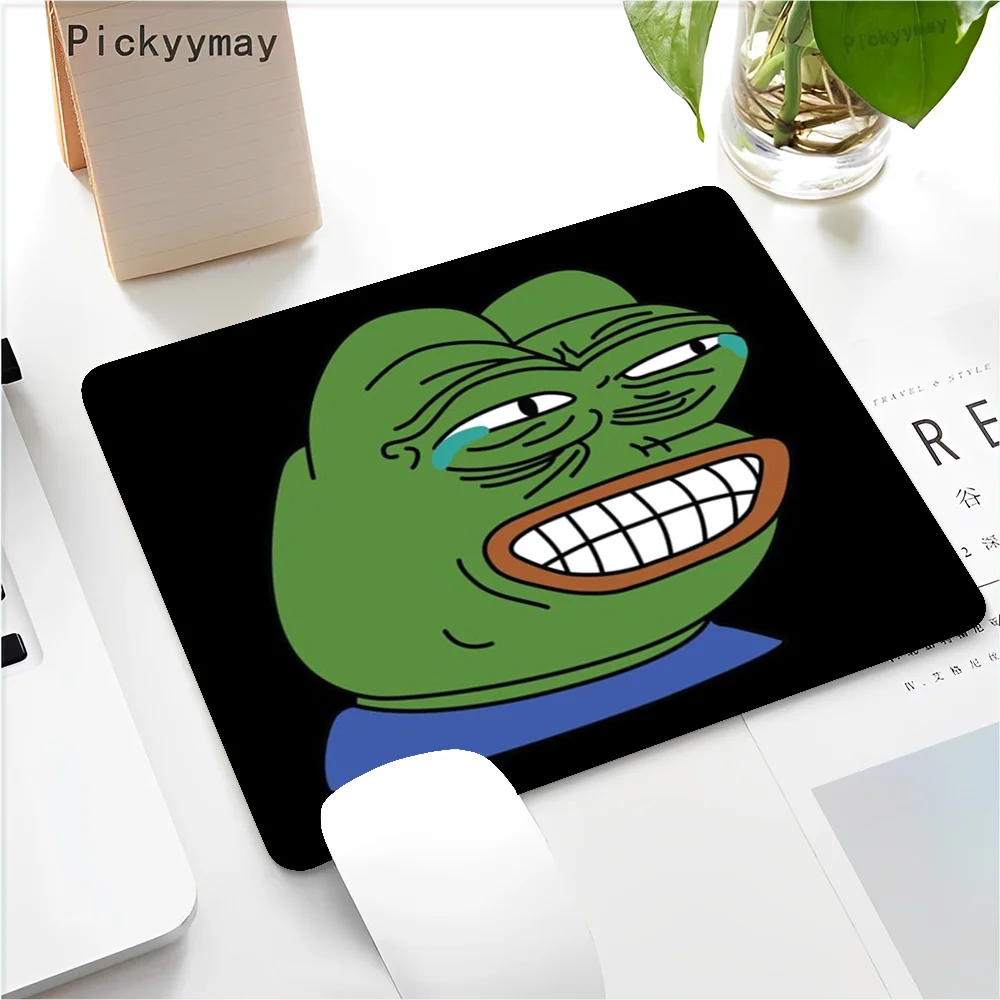 P-Pepe frog Mousepad Small Office Computer Desk Mat Table Keyboard Big Mouse Pad Laptop Cushion Non-slip Deskpad Home Decor