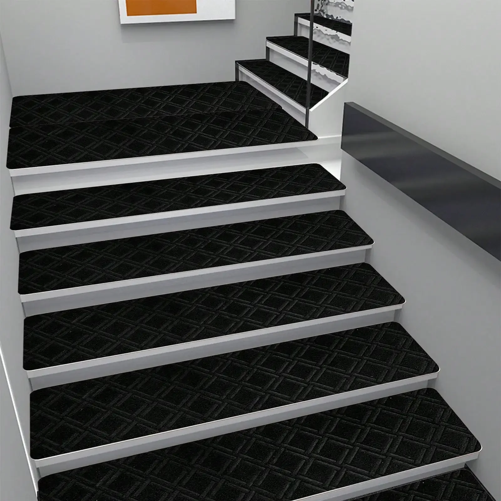 15-Pack Non-Slip Carpet Stair Treads – Large Size Slip-Resistant Rug Pads For Indoor Steps, Stairs, Hardwood Floors – Reusable Adhesive Backing, Washable Runner For Kids, Elderly, Pets – Easy To Clean