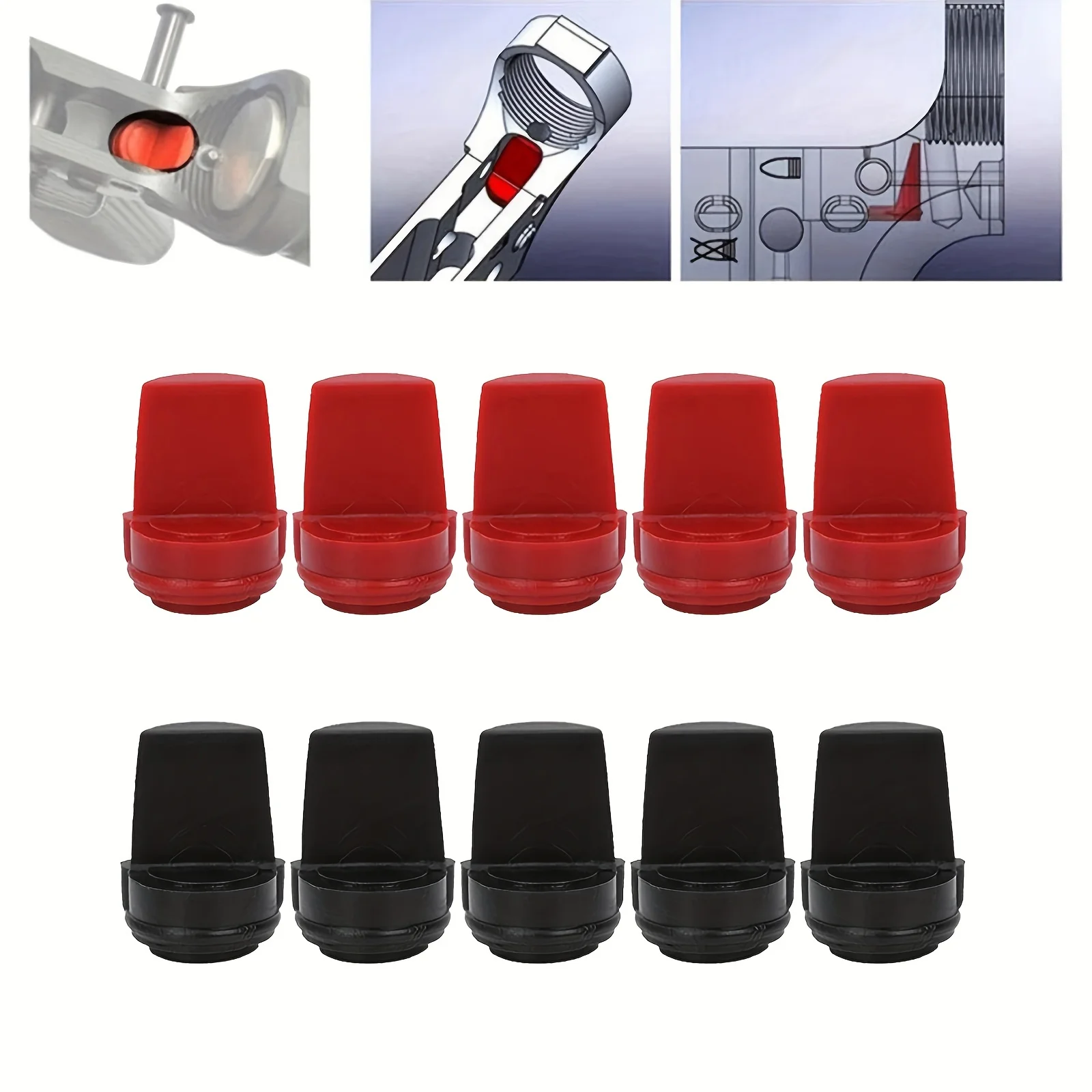 10pcs AR15 / M16 Rubber Wedges Silicone Cushioning Plugs Cushioning Wedges  Plugs M16 Cushioning Silicone Pads