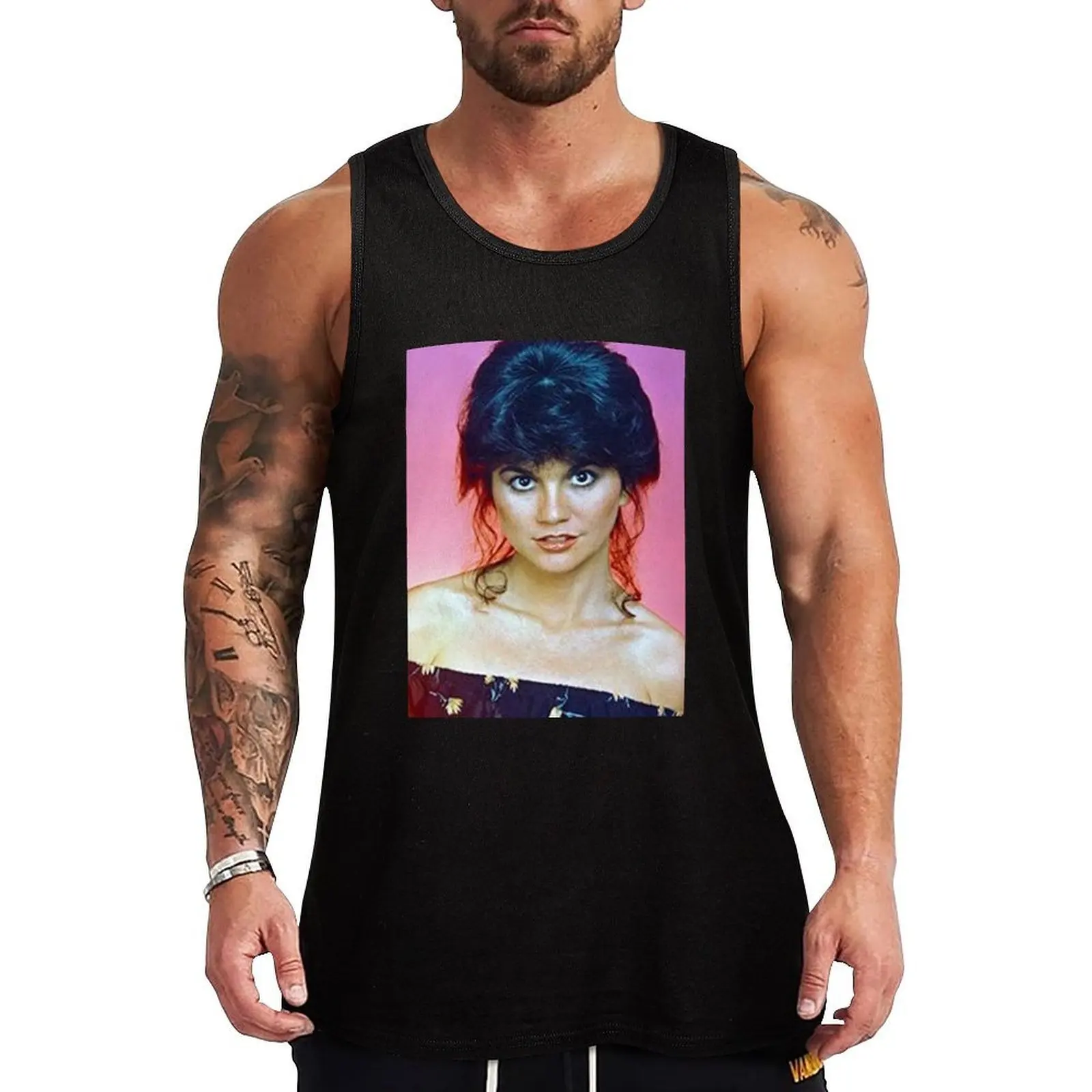 

Linda Ronstadt Beautiful Memories Tank Top Beach Vacation Tank Top Casual Sleeveless Loose Top