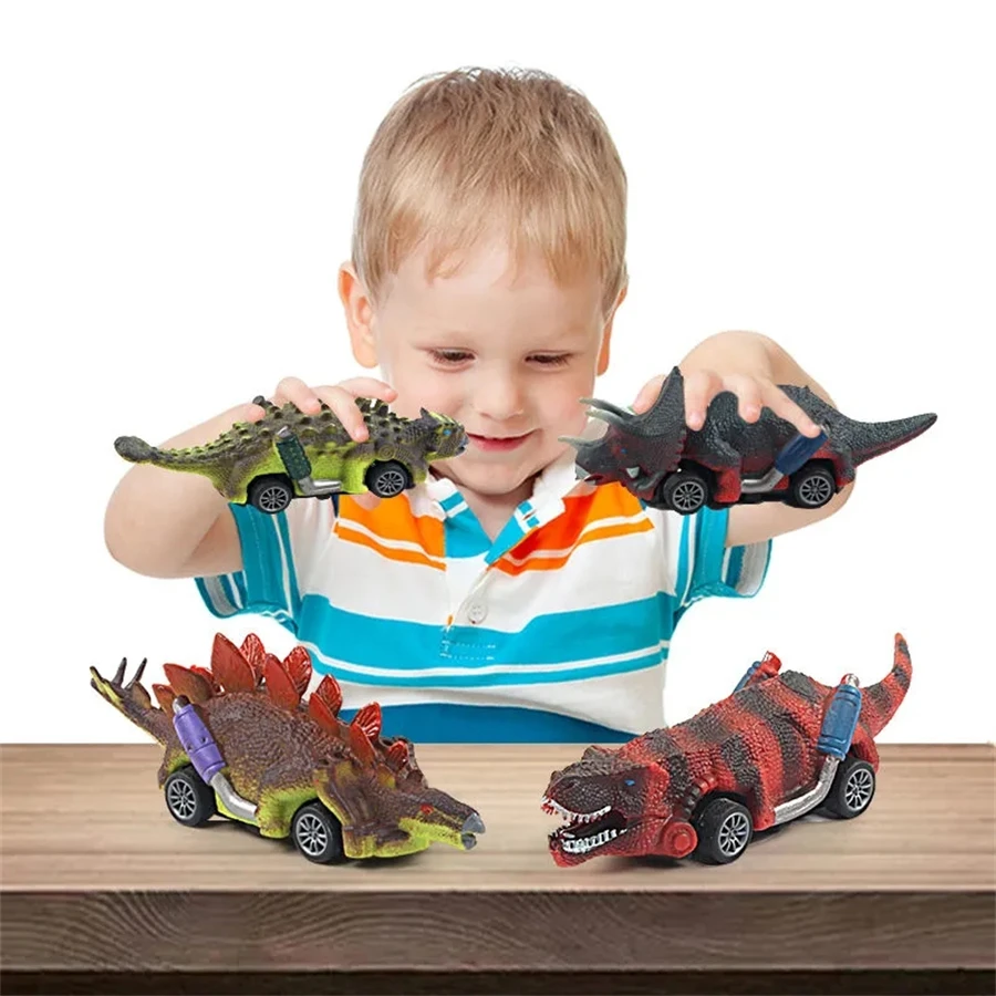 Coche extraíble de dinosaurio para niños, juguete de 6 piezas, regalo de Año Nuevo, juegos de fiesta para adultos, adecuado para Halloween/Navidad/Acción de Gracias