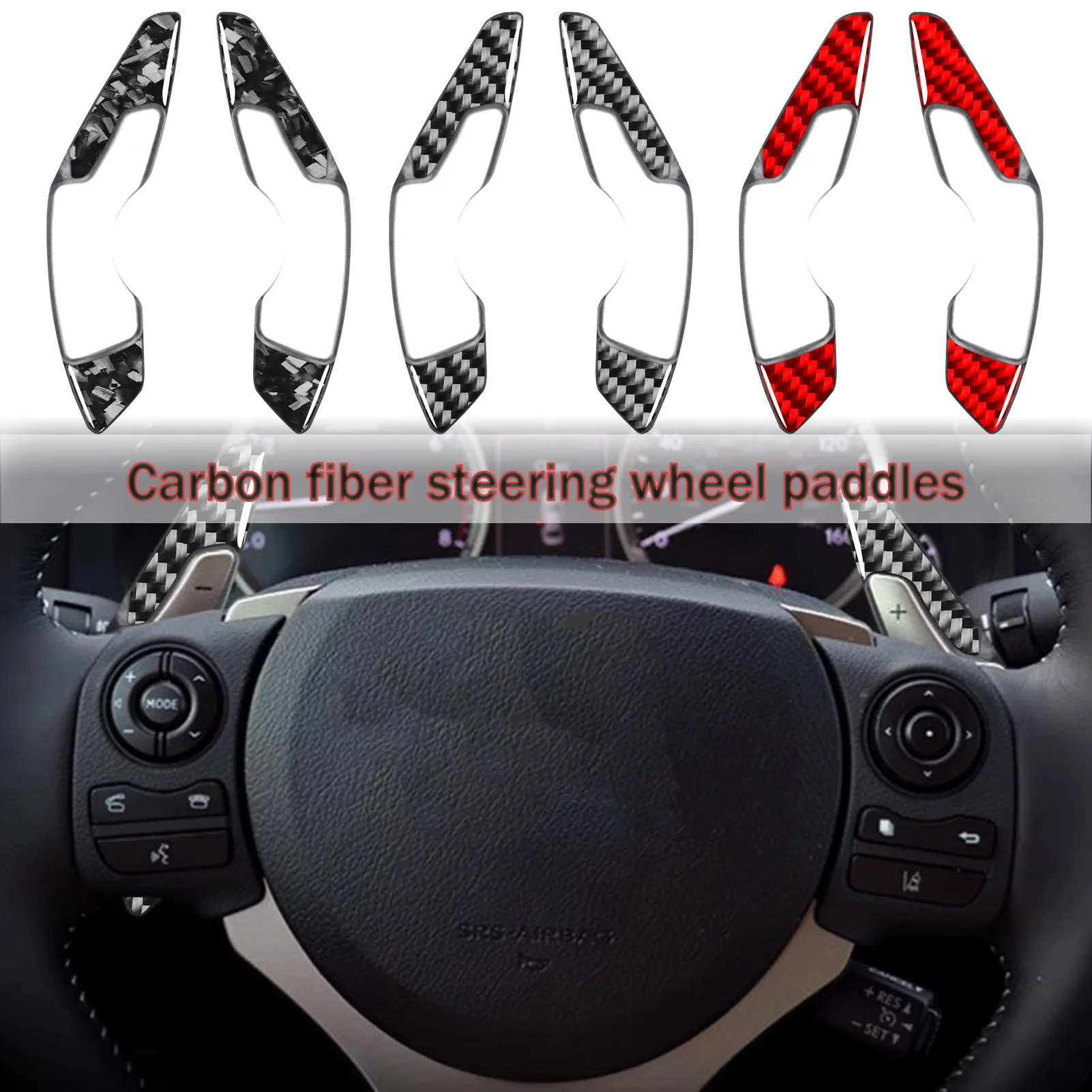 

For Lexus IS/NX200T/RC F IS300 carbon fiber shift paddles steering wheel modification interior