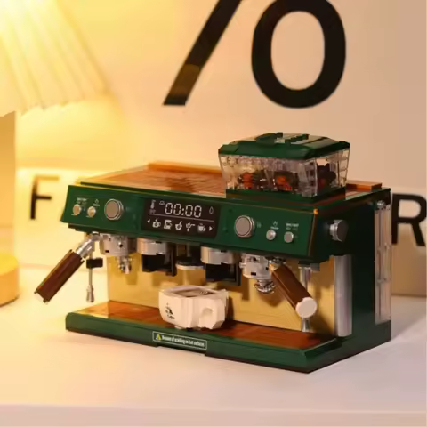 Premium Coffee Maker &amp; Bean Grinder Micro Brick Building Set | Exquisite Detail &amp; Craftsmanship | Ideal Unique Holiday Gift Idea