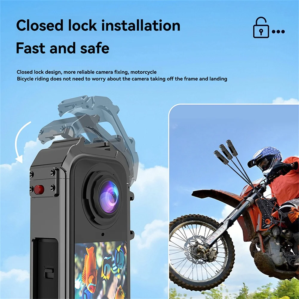 

Panoramic Action Camera Magnetic Quick-Release Metal Shockproof Rabbit Cage Protective Frame Accessories for Insta360 X4air
