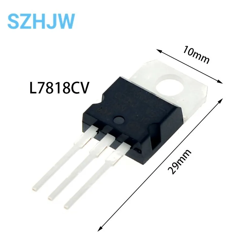 10PCS LM7805 L7805CV/L7806/7808/7809/7812/7815/7818/7824 TO-220 Transistor Voltage Regulator 