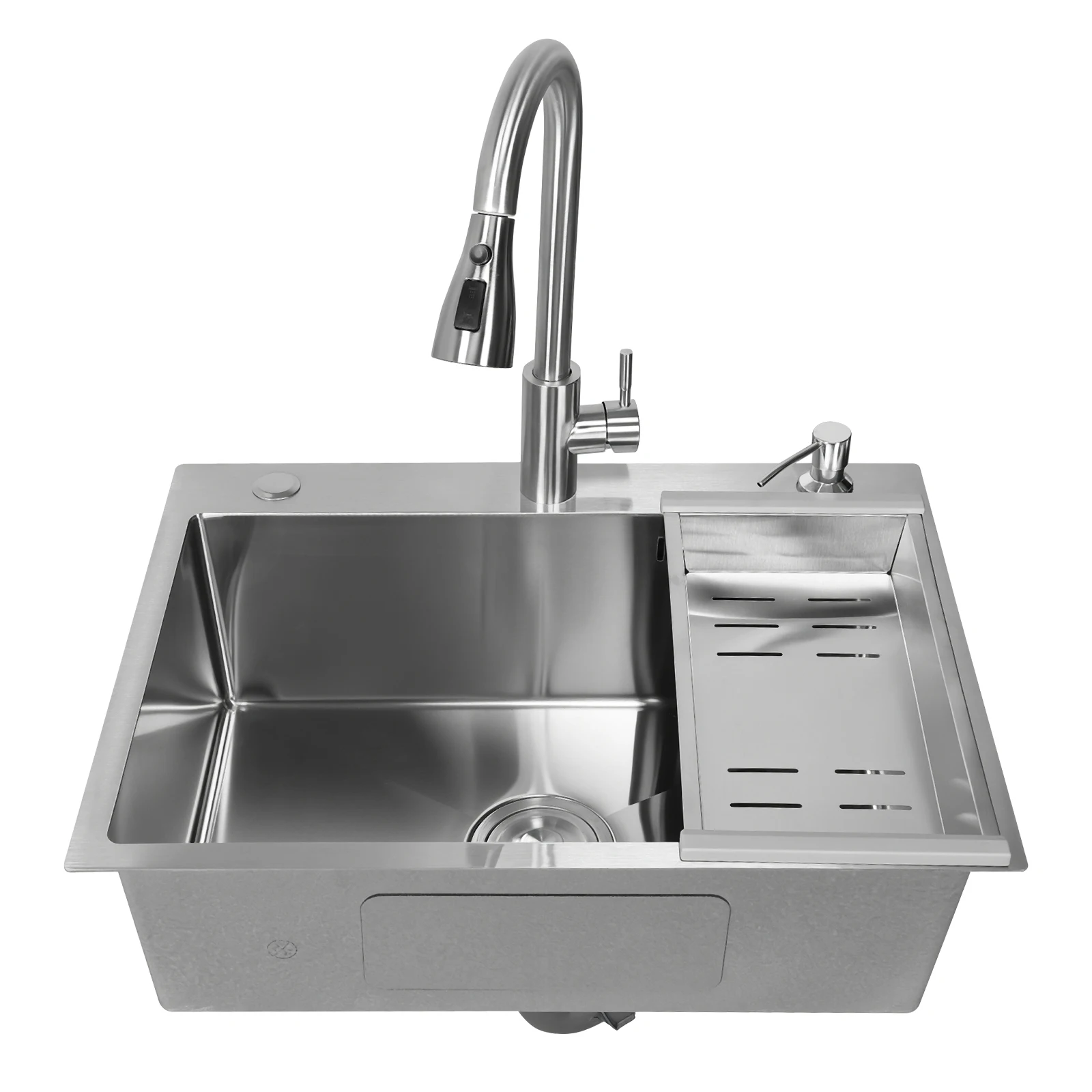 Household Dishwasher Sinks Drop-In Multifunctional Sink with Faucet and Multiple Accessories for Workstation and Prep Kitchen