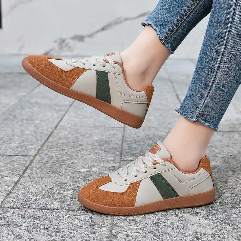 Synthetic Leather Round Tip Purple Woman Shoes Woven Ergonomic Sneakers Woman Luxury Flat Sport Racing Sapato Scarp Tenia