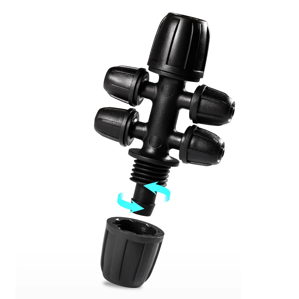 PVC PE Tube Tap Water Splitter Plastic Quick Valve Connector Garden Agriculture Irrigation Water Pipe Fittings Garden Tools