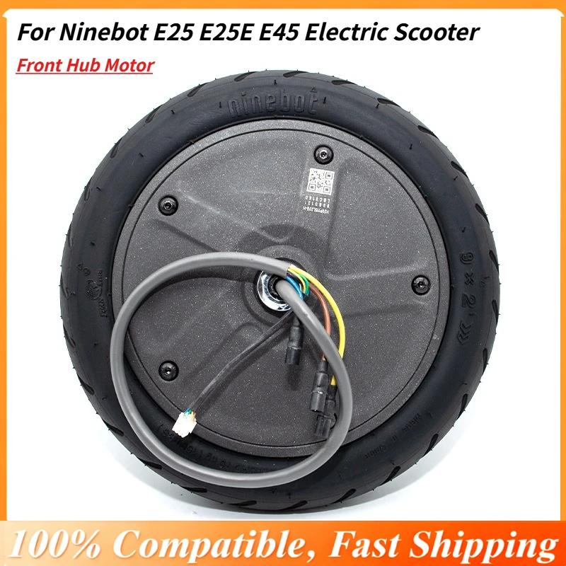 

OEM Front Wheel Hub Motor for Segway Ninebot E25/E25E/E45 E-Scooter, Direct Replacement Front Motor Assembly