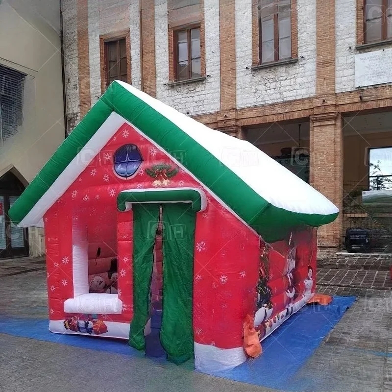 4m Inflatable Christmas CaveInflatable House Holiday Christmas Tent for Holiday Decoration