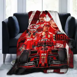 Charles Leclerc 16 cały sezon koc polarowy z Ultra miękki flanelowy koc nadrukowanym cyfrowym puszystym polar z mikrofibrą