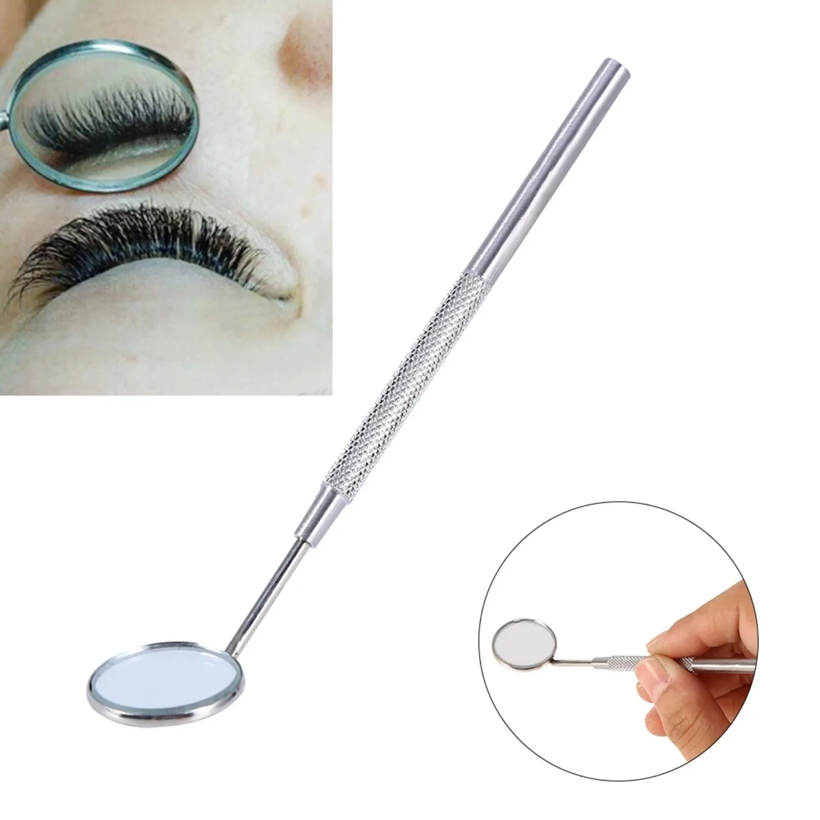 Stainless Steel Checking Mirror for Eyelash Extension Professional Makeup Tool Dental Mirrors Mouth Make Up Tools