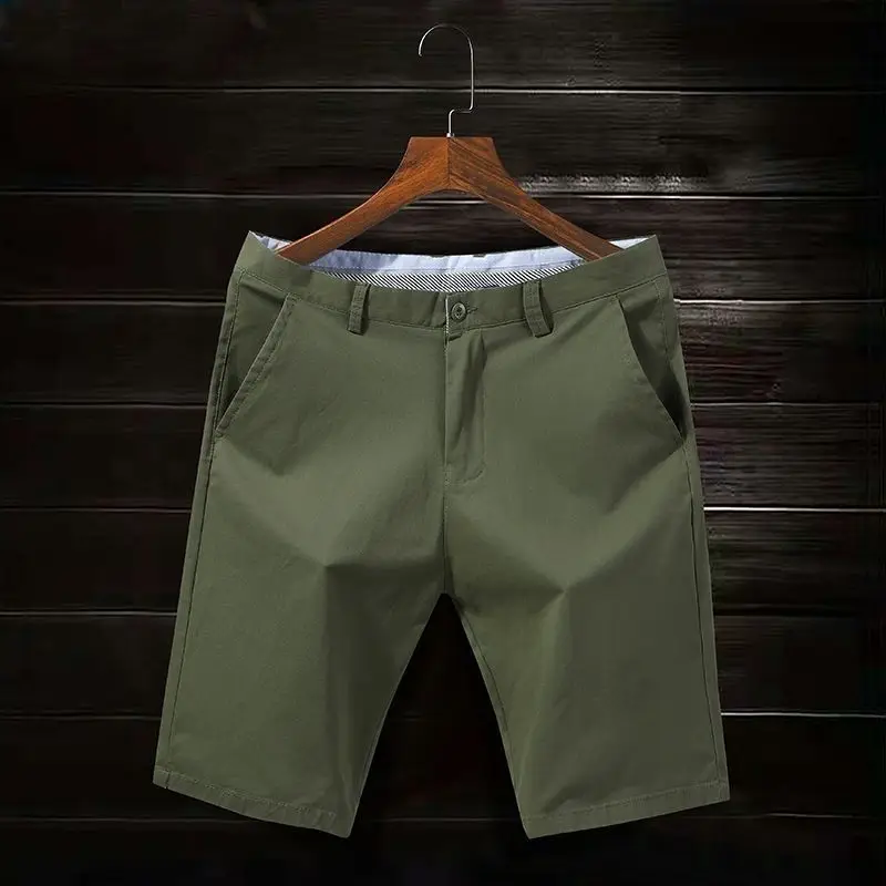 Man Summer Clothes Shorts Men's Short Pants Casual Tooling Straight-leg Pants Business Middle-aged and Elderly Outer Pants