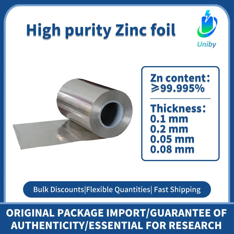 

Цинковая фольга высокой чистоты 99,995, цинковый лист, аккумулятор из цинкового воздуха, отрицательный электрод с цинко-ионным аккумулятором Научные исследования