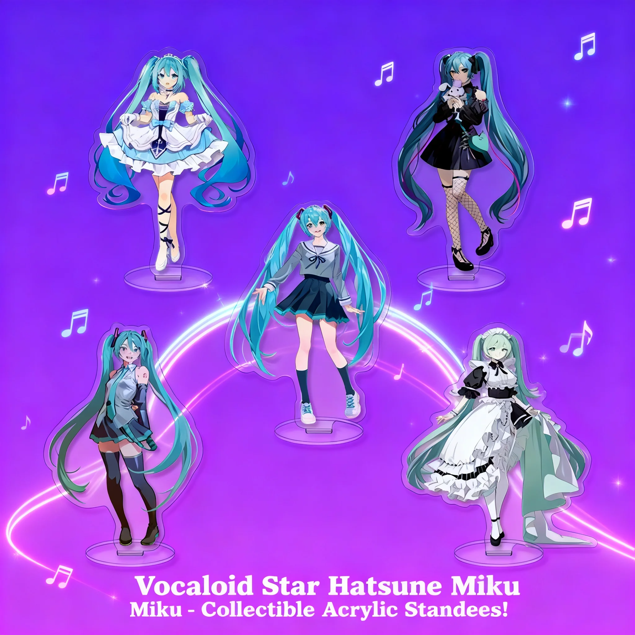 

Miku Hatsune Miku Snow Miku Anime Acrylic Stand Figure HD Display Birthday Gift for Fans Collectible Decor Desktop Decoration