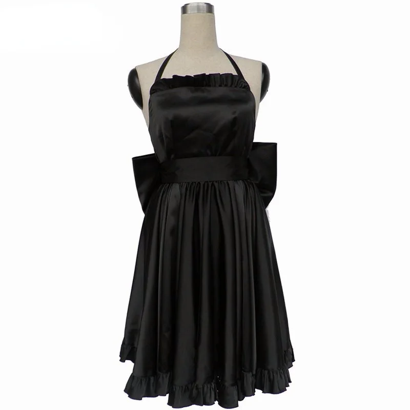 Anime K-ON! Mio Akiyama Black Dress Halloween Cosplay Costume Customize Size