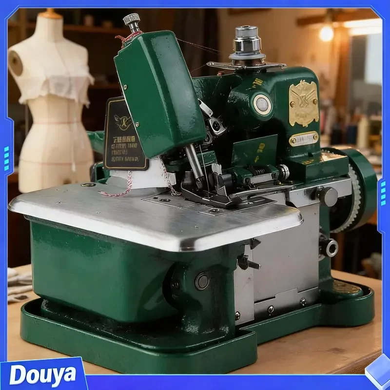 Overlock Sewing Machine with Metal Chassis, 3000 SPM, Simultaneously Completes Sewing, Hemming, And Cutting, Ideal,