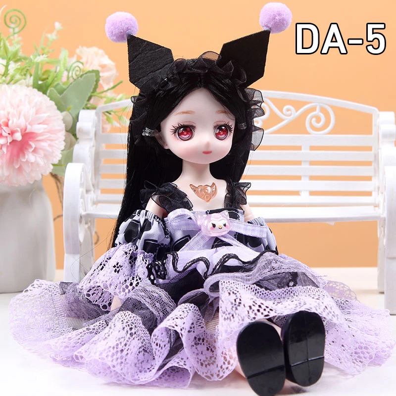 GIHOO 30CM Bewegliche Gelenk Puppe Mädchen Dress Up DIY Spielzeug Nette Sicherheit Baby Puppe Babys Kleinkind Prinzessin Schöne 3D Make-Up puppenhaus Puppe 5