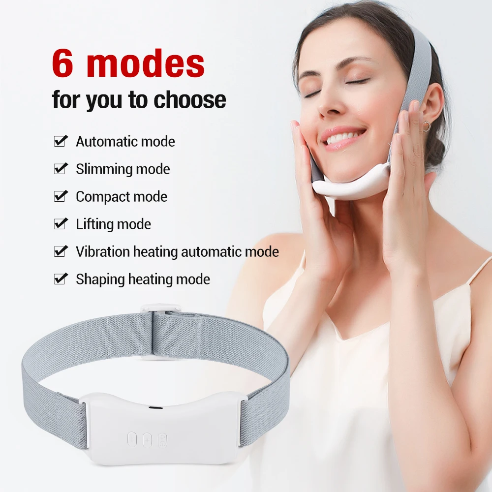 EMS V Face Double Chin Reducer Face Massager Face Shape Facial Lifting Slimming Microcurrent Skin Tightening Beauty Device