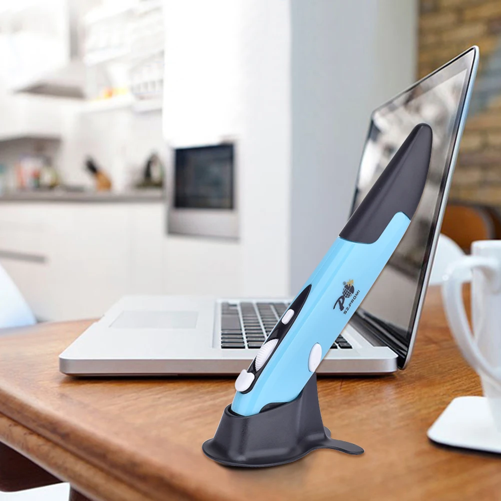 

Беспроводная ручка для компьютера 2,4G USB оптическая мини-мышь 4 клавиши регулируемая подставка портативная ручка для мыши для ноутбука, настольного компьютера