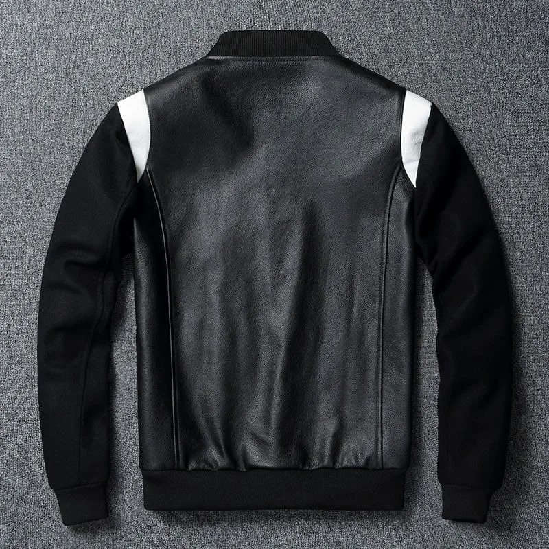 Male Comfort Fit Real Leather Coats New Luxury Men's Genuine Leather Jacket Soft Top Layer Lambskin Casual Blouson Jackets