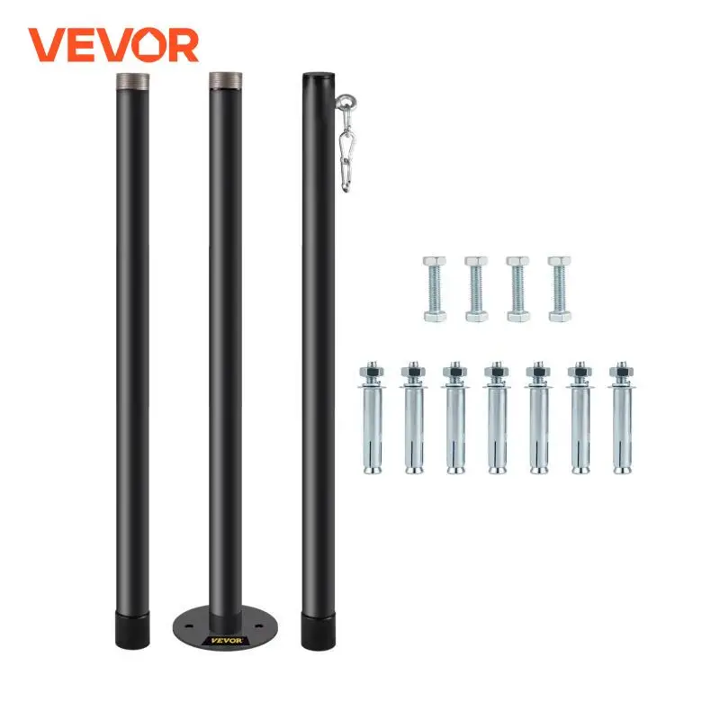 VEVOR String Light Pole 9.6ft Light String Pole 1.75in Patio Light Pole Powder Coated Steel String Light Pole Stand For Outdoor