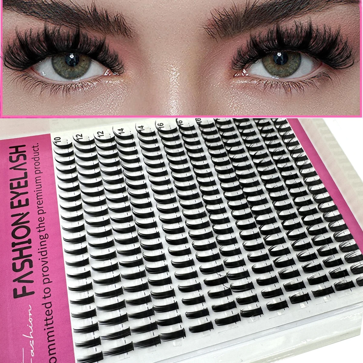 Neue Spikes-Wimpern, 10–20 mm, Mix-Verlängerung, vorgefertigte Einzelwimpern, Cluster-Wimpern, Wispy Lashes, Cluster, Volumen-Manga-Wimpern