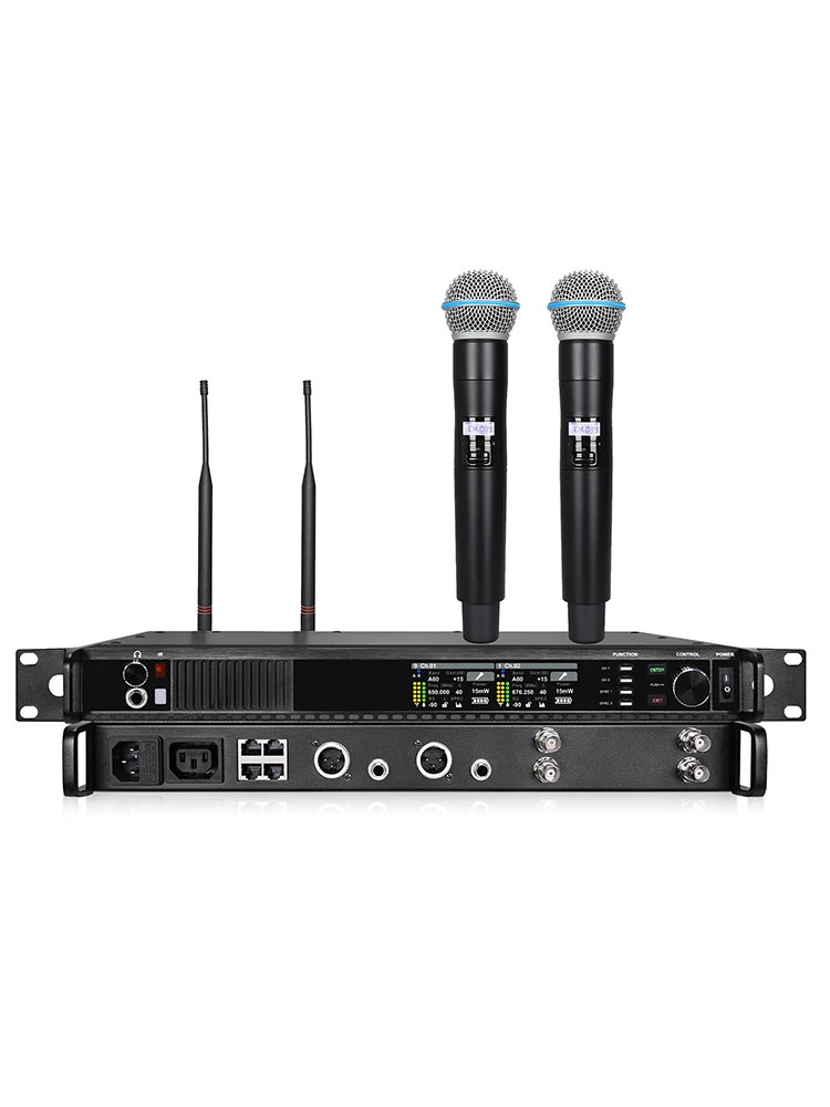 Paulkitson ANX4 Digitales Diversity-Funkmikrofon 500/600/900MHZ Hand-, Ansteck- und Headset-Mikrofon für Bühne, Karaoke, Kirche, Live-Auftritte, Professionelles Audiogerät