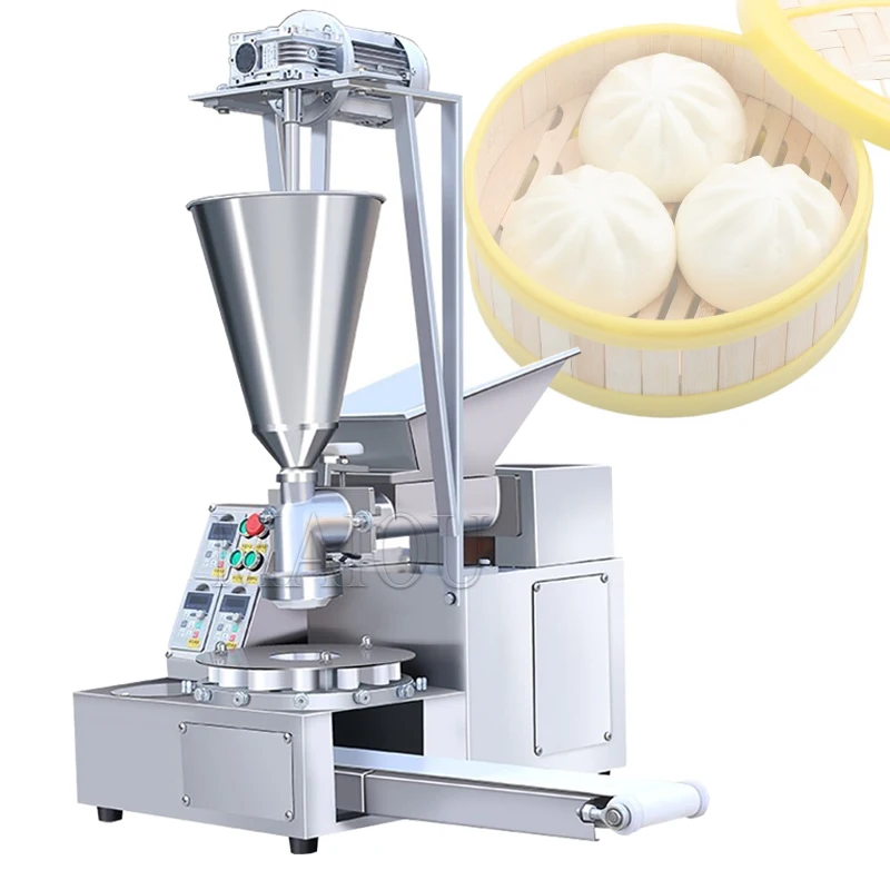 Máquina de enchimento de pão cozido no vapor automática comercial de mesa Baozi