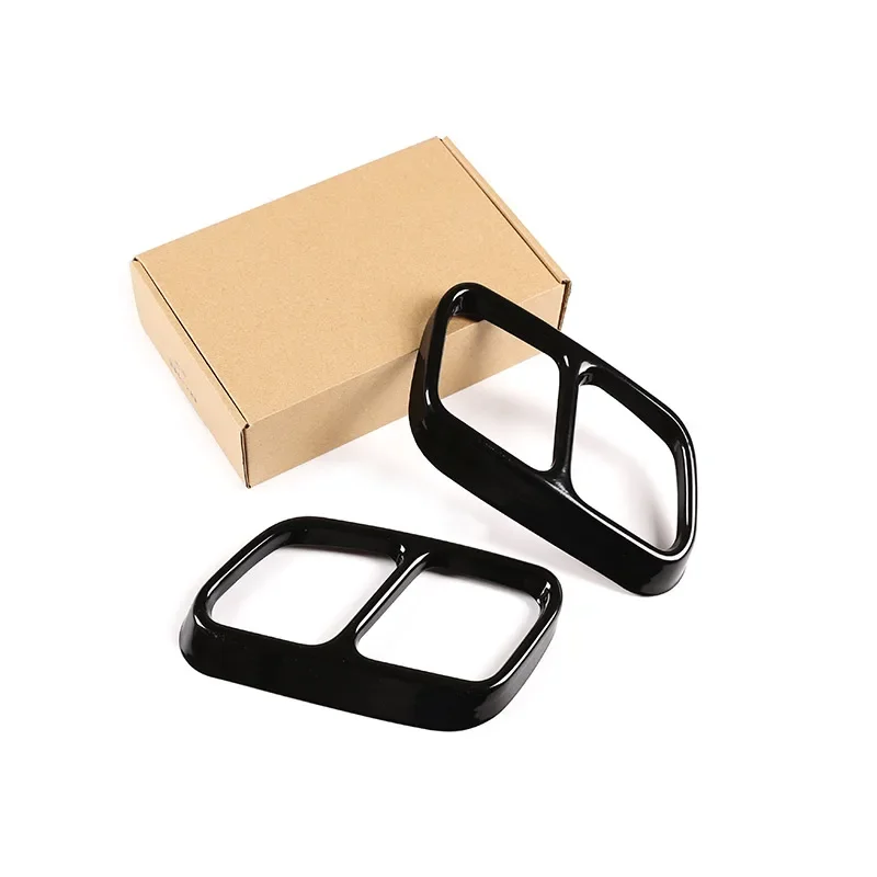 For Mercedes-Benz CLS 2012-17 Stainless Steel Bright Black Car Tail Muffler Exhaust Pipe Output Cover Car Accessories