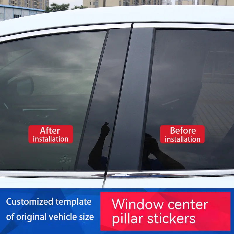 New Arrival 8PCS Window Trim Cover BC Column Sticker Polished Pillar Posts Accessories Fit For Chery Tiggo 3X 2016 - 2022