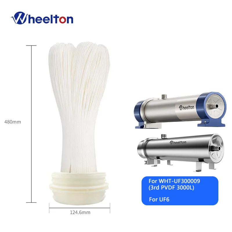 Wheelton Vervanging voor 304 roestvrij staal PVDF Ultrafiltratie-serie Waterfilteraccessoires UF-membraancartridge