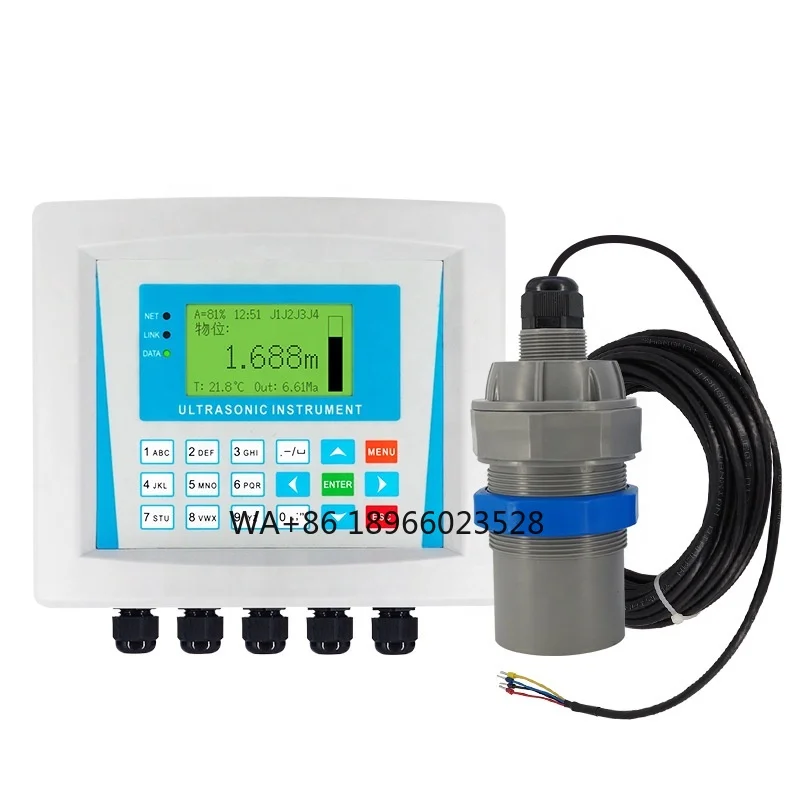 

water level meter split type ultrasonic liquid level meter Sound wave liquid level sensor alarm control anti-corrosion