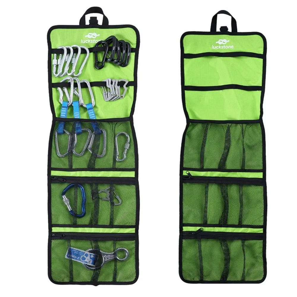 

Quickdraw Climbing Gear Bag Wear-resistant Waterproof Climbing Organizer Pouch Oxford Cloth Carabiner Pocket