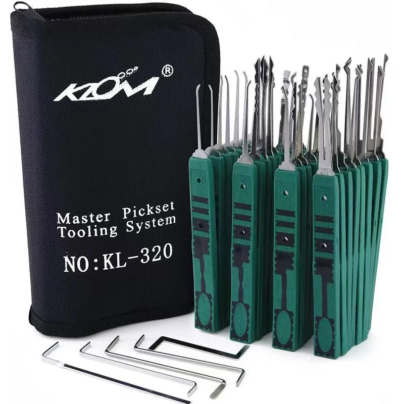 

Green KLOM320 KLOM-320 Handle 32 Single Hook Civilian Locks Green Multiple Scenes Use Locksmith Hardware Tools Leather Packaging