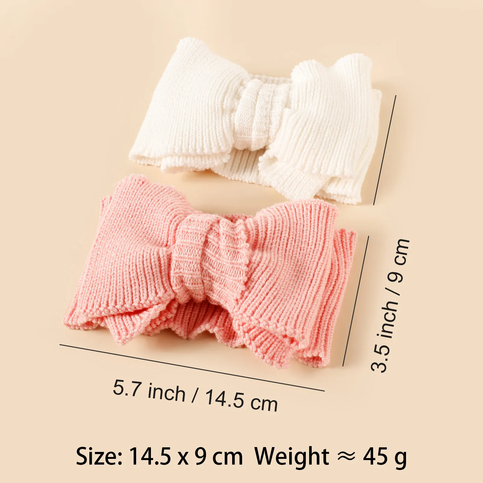 

Knitted headband for baby children hair accessories Large hairbow wool twist headbands Newborn headwear girl headwrap kid turban