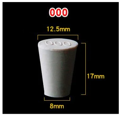 #00-12 Rubber Stopper Erlenmeyer Flask Plug Bottle Stopper Test Tube Rubber Capwater Pipe Stopper Rubber Stopper Sealing Stopper