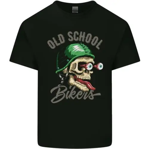 

Забавная Мужская хлопковая футболка Old School Biker для езды на мотоцикле