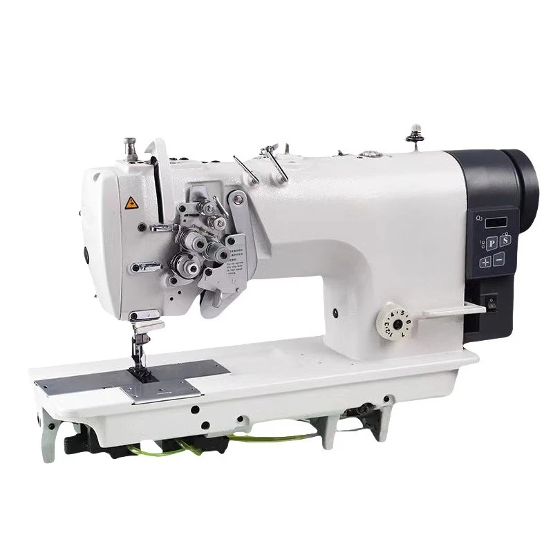

Processing semi-automatic 8450 direct drive double needle machine, garment equipment right angle turning flat industrial sewing