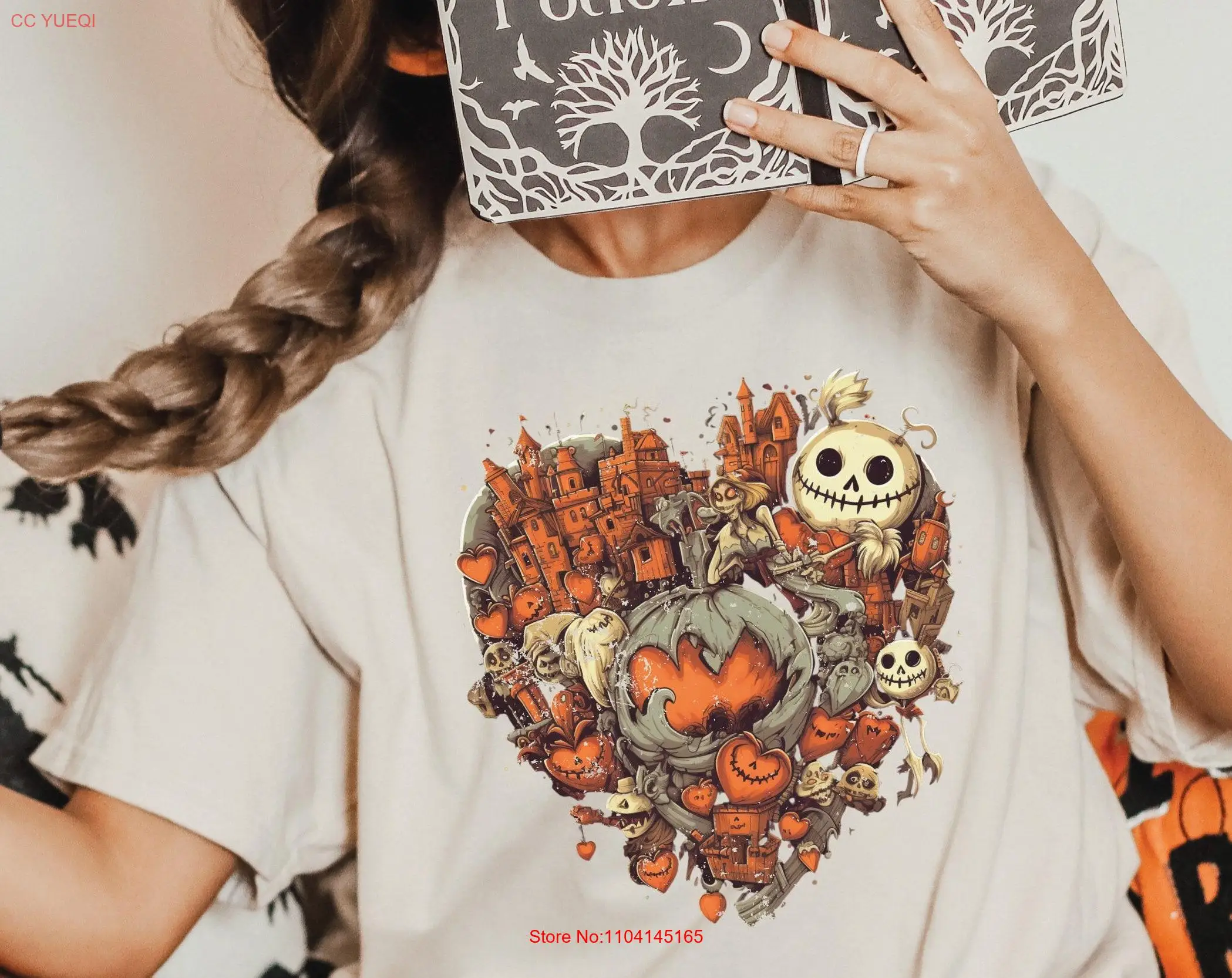 

Футболка с изображением тыквы на Хэллоуин Love Skeleton для мам Ghost SweaT с длинными или короткими рукавами