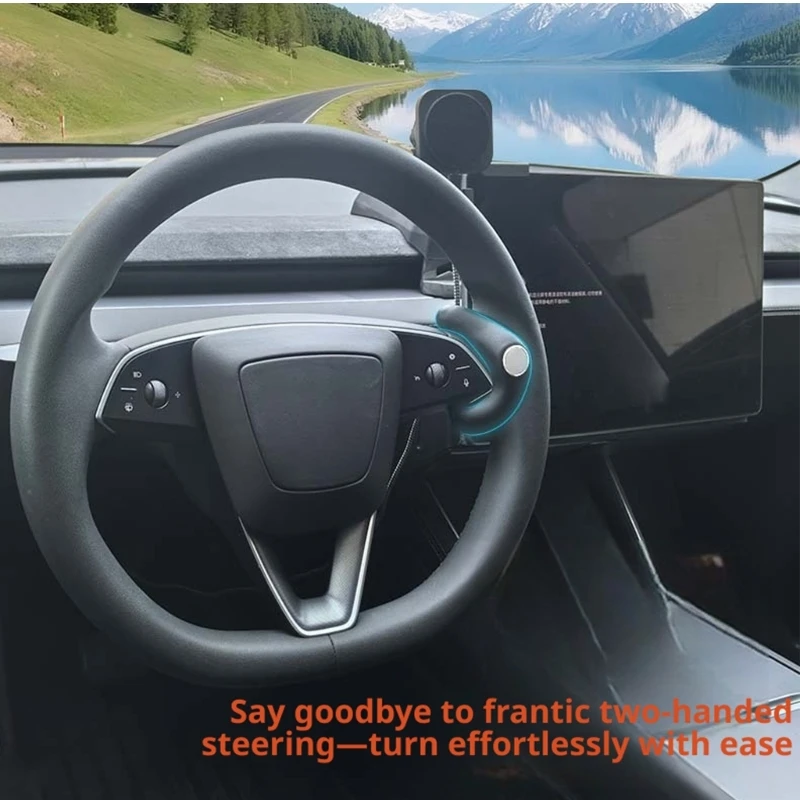 2026 New Steering Wheel Spinner Knob for Tesla Model 3 Highland Model Y Juniper YL 2025-2026 One Hand Driving Aid