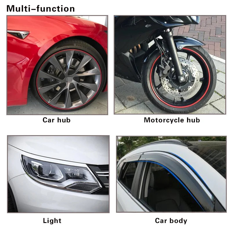 Car wheel protection wheel sticker decorative strip rim tire protection Car Wheel Rims Protectors 8M fits 4 wheels up to 22\