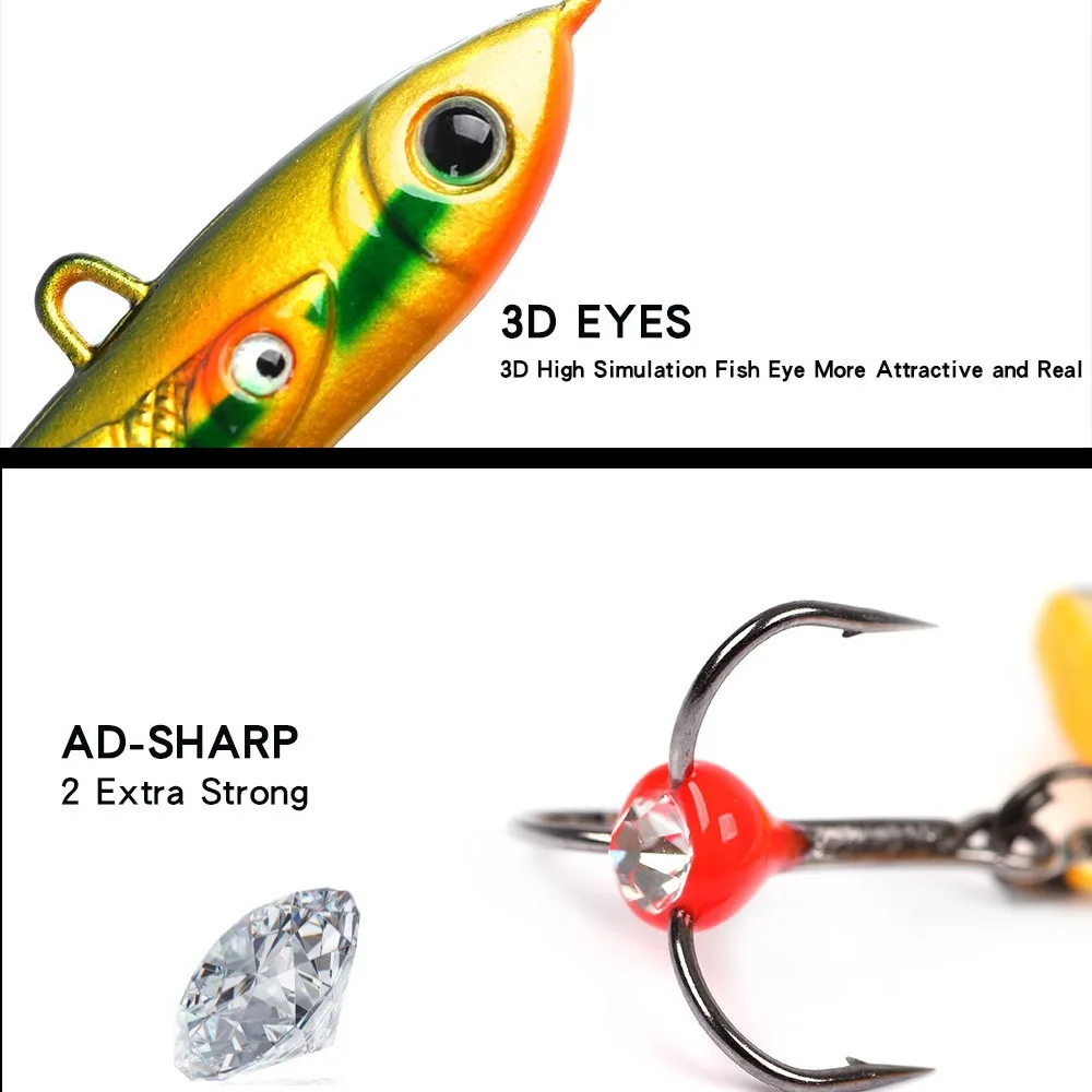 9 styles Winter Ice Fishing Lure 2023 AD-Sharp Balancer Lead Hard Hook Jigging Walleye Ice fishing lure High Quality