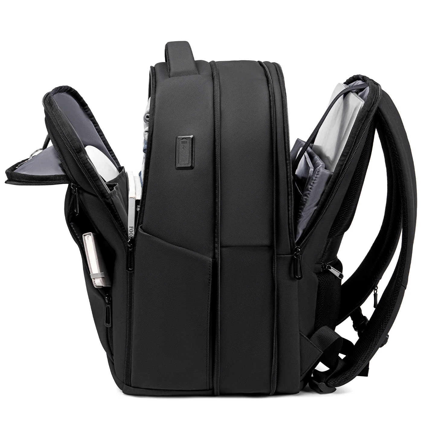 FENRUIEN Men's Backpack Suitable for Business Trips, Travel, and Commuting; 15.6-Inch Laptop Backpack.
