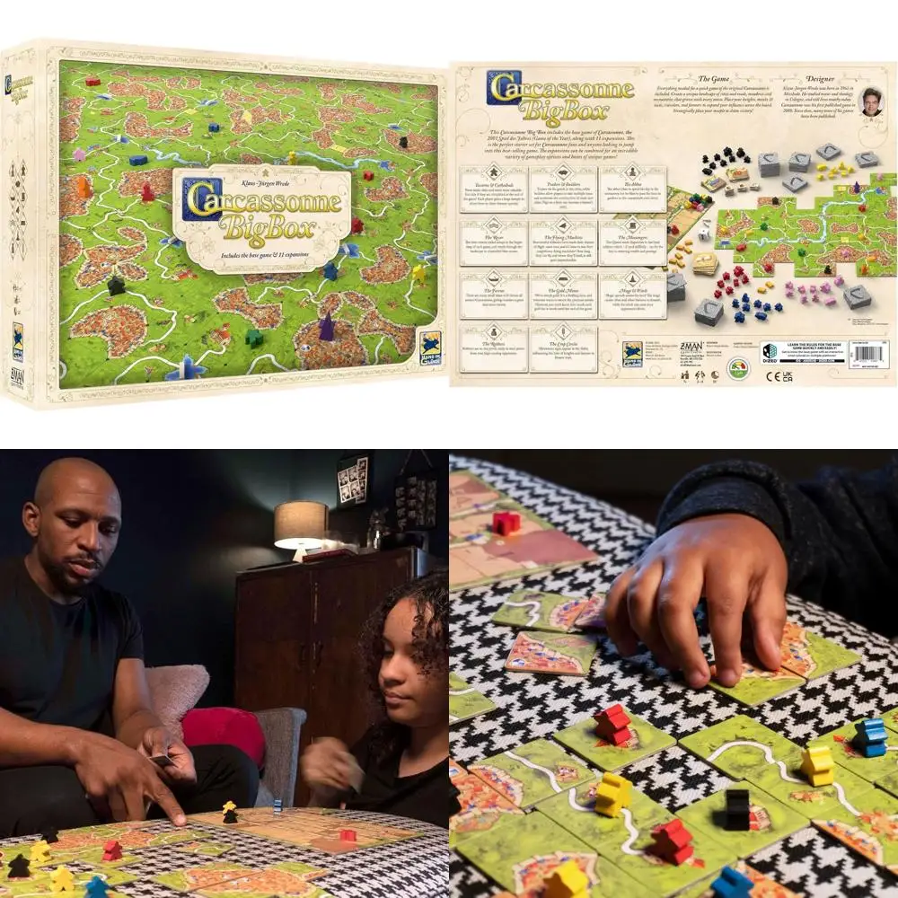 Carcassonne Big Box 2022 Edition: Base Game + 11 Expansions, Medieval Strategy for Ages 7+, 2-6 Players