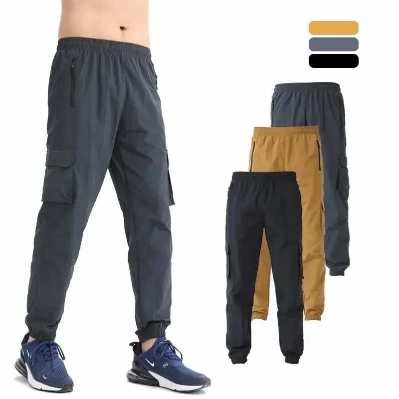 

Men Football Sports Pants Basketball Tennis Jogging Fitness Sweatpants Training Athletic Running Trousers with Zipper