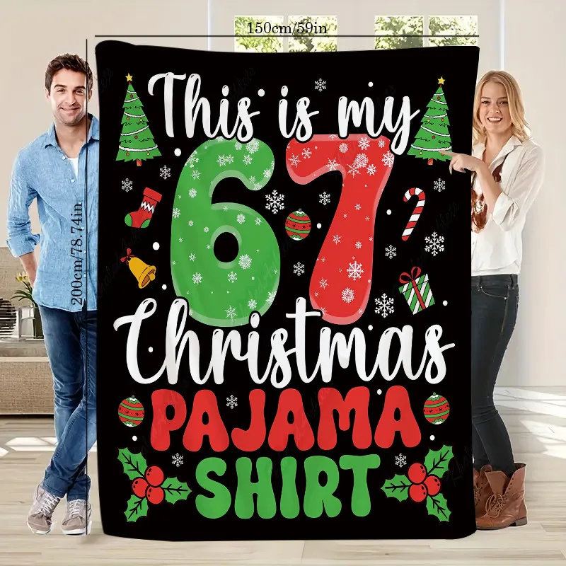 

Одеяло с тематикой номера 67 — ежедневный плед с плоским принтом 2D