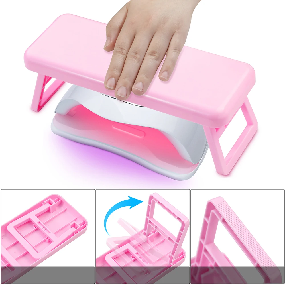 

Folding Nail Hand Manicure Rest Arm Stand Pillow Cushion Holder Table Desk Armrest Sponge Support Mat Polish Tool Practice Salon