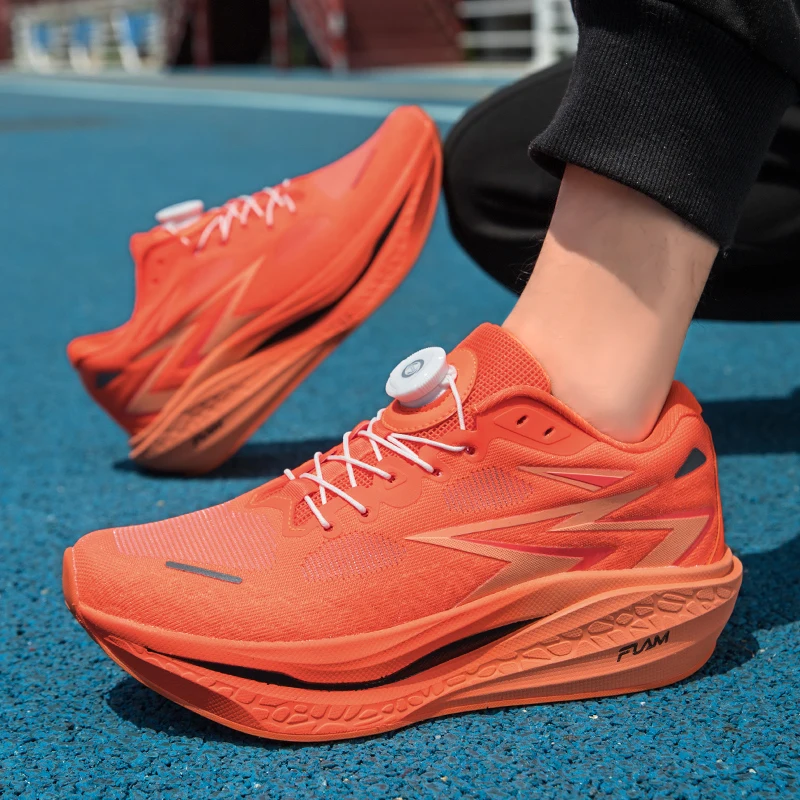 

Кроссовки для бега полной длины из карбоновой пластины, дышащие и удобные, профессиональная спортивная обувь, кроссовки для физических испытаний